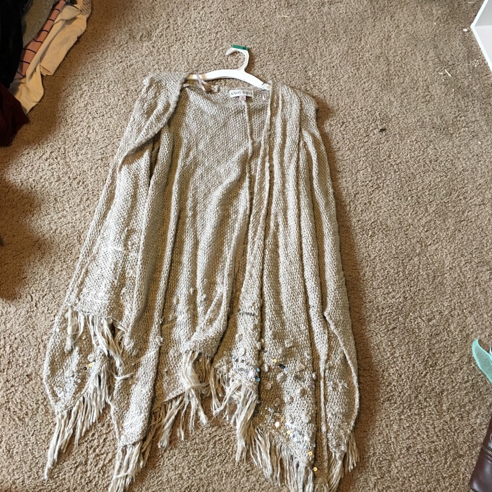 Sequin knitted cartigan